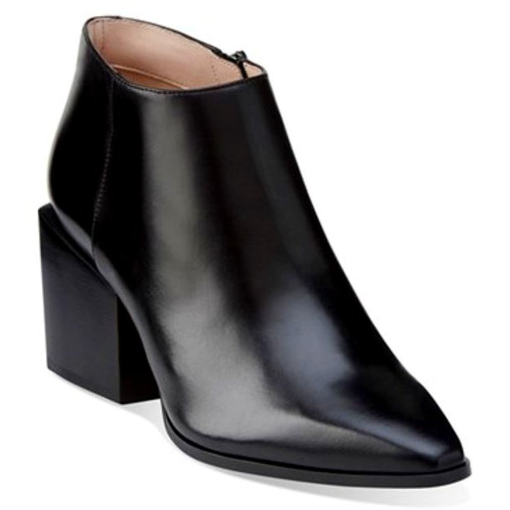 Clarks Amaline Art Block Heel Ankle Boots Bootie
